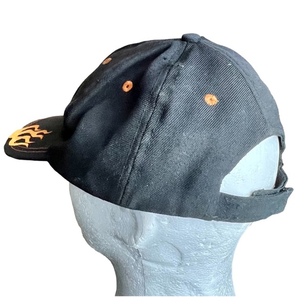 Vintage Harley Davidson Motorcycles Embroidered Flames Logo Strapback Hat Cap - Picture 4 of 11